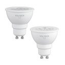 [46216] Lampara de led 4 W tipo MR 16 base GU10 luz calida.