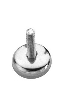 [023-0007] Nivelador redondo cromo con base de plastico 5/16" x 1 1/8".