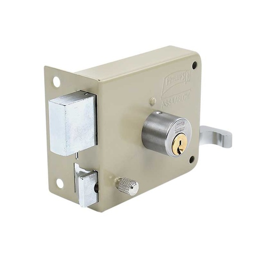 [MX6947] Cerradura derecha de sobreponer acabado beige modelo 175N.