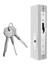 [MX1247] Cerradura para puerta de aluminio corredizas acabado natural modelo X-455.