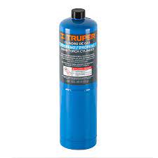 [11913] Cilindro de gas propano de 400 g azul.