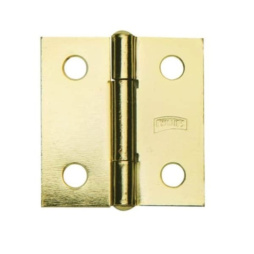 [MX170] Bisagra latonada modelo 110 E de 1" x 1 1/16" con tornilleria.