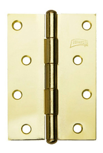 [MX3384] Bisagra latonada modelo 140 E de 2 7/8" x 4" con tornilleria.