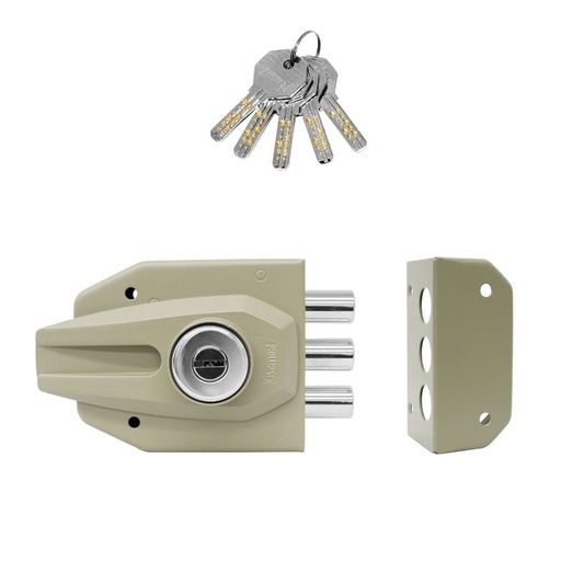 [MX4686] Cerradura de sobreponer acaba beige AS-3000.