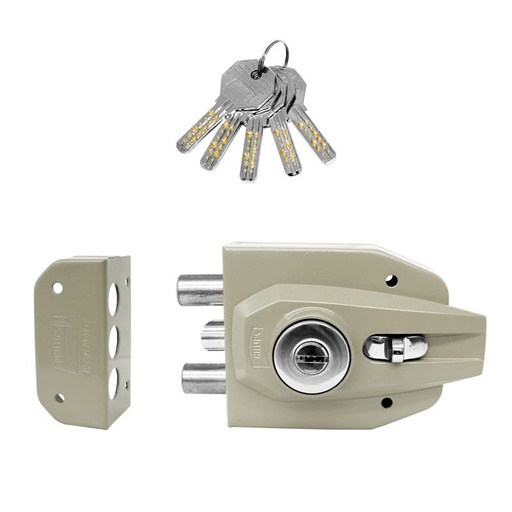 [MX4685] Cerradura de sobreponer acabado beige AS-2000.