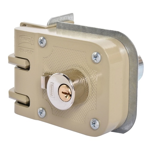 [MX82] Cerradura derecha de sobreponer acabado beige modelo 625 MC.