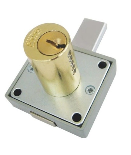 [MX33] Cerradura para mueble acabado en cromo modelo 250.