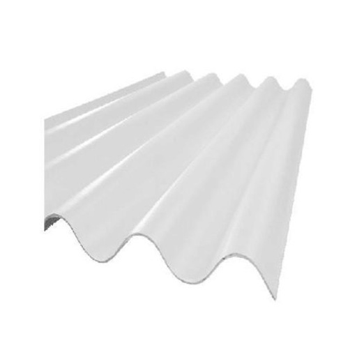 [LPCA2441G5] Lamina poliester canal de asbesto blanca 2.44x 1 mt g-5.