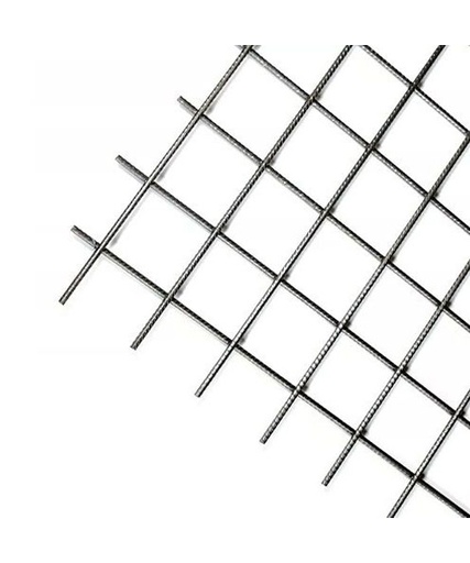 [MAELE6610] Malla electrosoldada 6-6-10-10 calibre 10 color blanco.