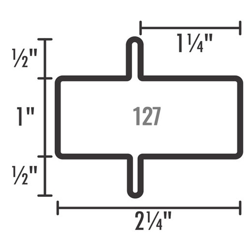 [PER127C18] Perfil 127 calibre 18, 6 metros de largo.