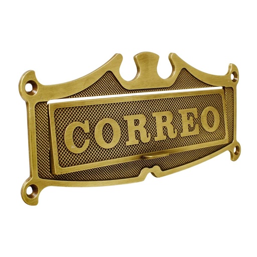[PLABUBR] Placa para buzon bronce 19cm.