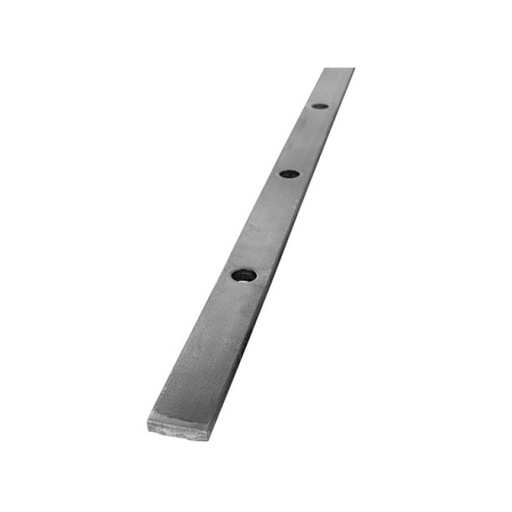 [SOLER061L] Solera perforada para redondo de 1/2"con distancia de 16 cm entre perforaciones, tramoa 3 mts.