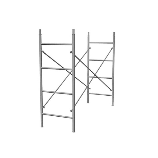 [ANDAMIO] Andamio con 2 laterales, 2 tijeras, 1 plataforma y 4 coples.