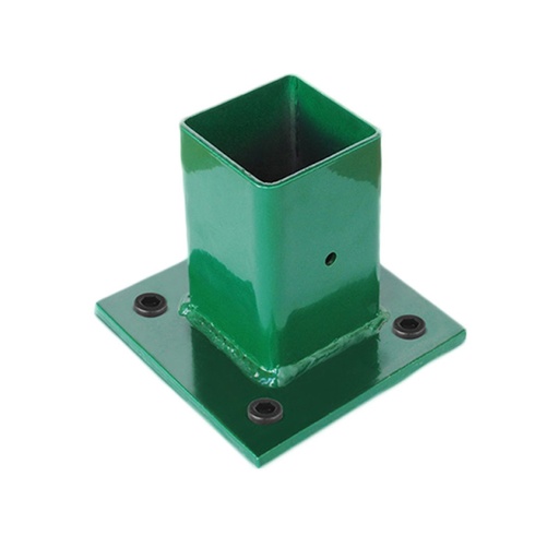 [BAPV2X2] Base para poste de reja decorativa verde de 2" x 2".