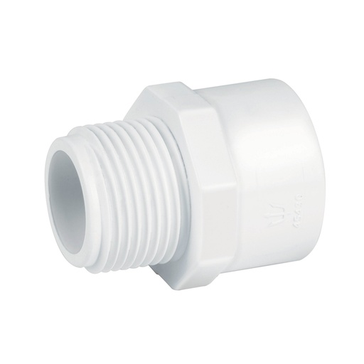 [COPVC212CE] Conector PVC hidraulico 2 1/2" cuerda exterior cementado cedula 40.