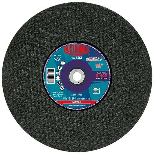 [AUS503] Disco para corte de metal de 12".