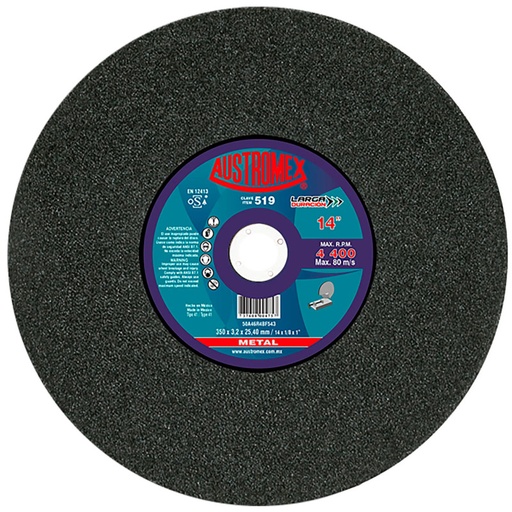 [AUS519] Disco para corte de metal de 14".