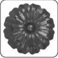 [FLODE-003] Flor decorativa con remache de 10 cm de diametro.