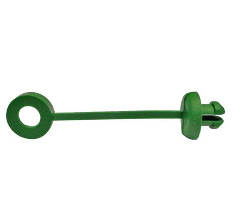[BRO100V] Paquete de 100 broches para rompe viento color verde pasto.