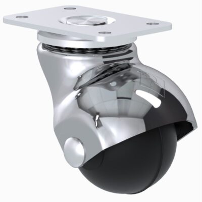 [HE415CR] Rodaja tipo esfera placa giratoria hule cromada de 1 5/8".