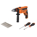 [100291] Combo de rotomartillo 1/2" 650 W, 6 brocas y 2 desarmadores.