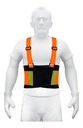 [100357] Faja lumbar naranja con cintas de alta visibilidad talla grande.