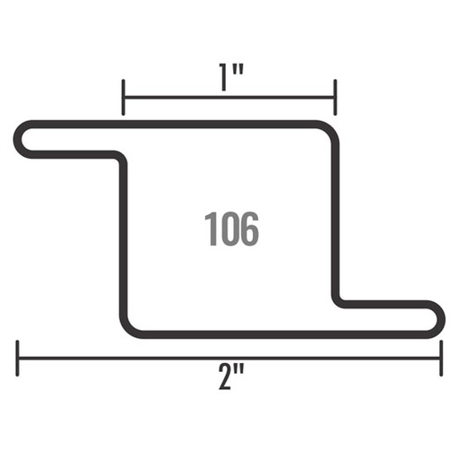 [PER106C18] Perfil 106 calibre 18, 6 metros de largo.