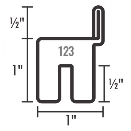 [PER123C18] Perfil 123 calibre 18, 6 metros de largo.