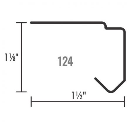 [PER124C18] Perfil 124 calibre 18, 6 metros de largo.