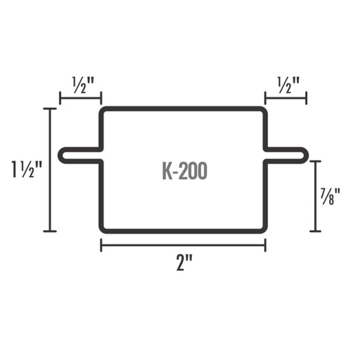 [PERZK200C18] Perfil zintro k-200 calibre 18, 6 metros de largo.