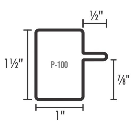 [PERZP100C18] Perfil zintro P-100 calibre 18, 6 metros de largo.
