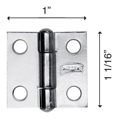 [BIP06890] Bisagra 110 acabado acero de 1" x 1 1/16"