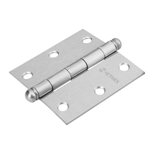 [43256] Bisagra cuadrada 3"cromo mate redonda