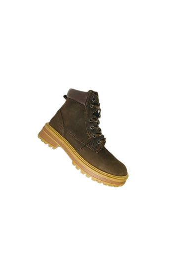 [BOT0120] Botas de gamuza café sin casquillo #23