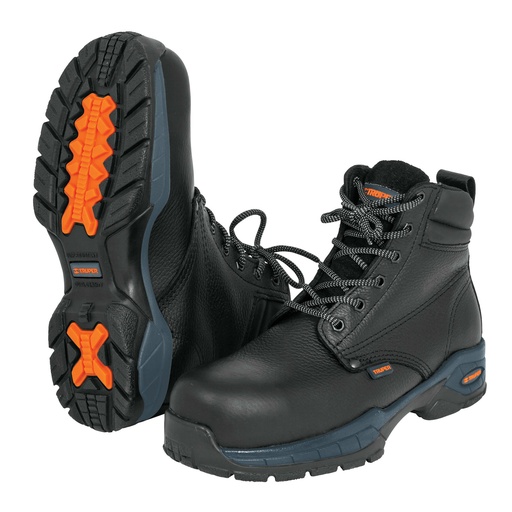 [15541] Botas de piel negras dielectricas con casquillo #27