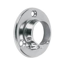 [48975] Brida para tubo de closet redondo de acero cromado de 1"