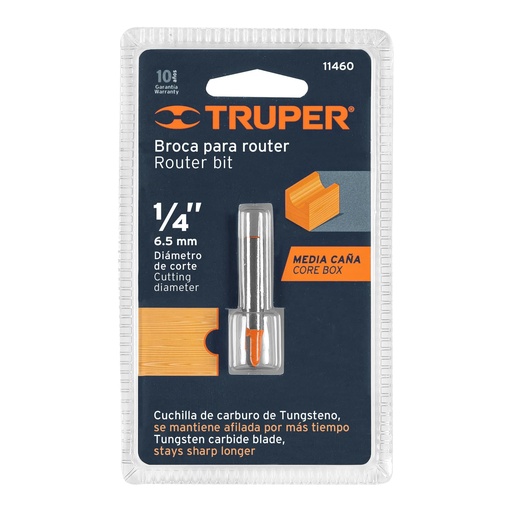 [11460] Broca para router media caña 1/4"