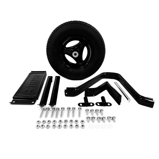 [11854] Caja con accesorios y llanta ref 16" para carro