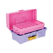 [25052] Caja cosmetiquera 14' rosa/morado Pretul