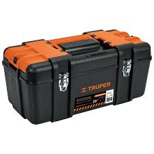 [102435] Caja de herramienta 20" con compartimentos y broches metalicos industrial