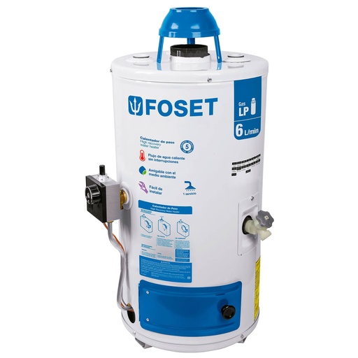 [45268] Calentador de paso 6 lts/min de gas lp (1 serv)