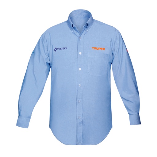 [66013] Camisa para caballero azul manga larga talla extra extra extra grande