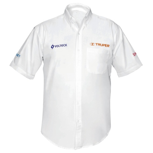 [60361] Camisa para caballero blanca manga larga talla mediana