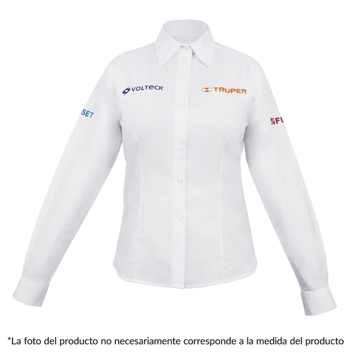 [63106] Camisa para dama blanca manga larga talla chica