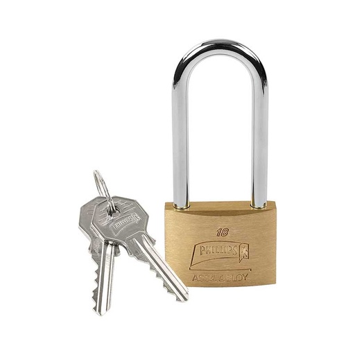 [CAP06994] Candado 18 de latón gancho largo-