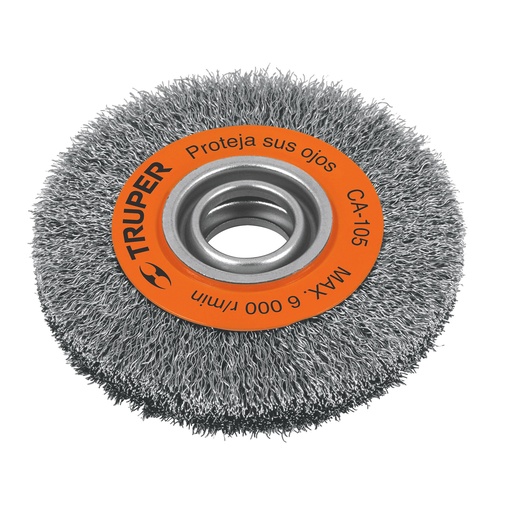 [11523] Carda para esmeril rueda de alambre ondulado de 6" x 13/16"