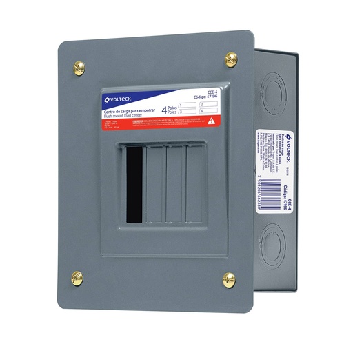 [47196] Centro de carga empotrable de 4 polos