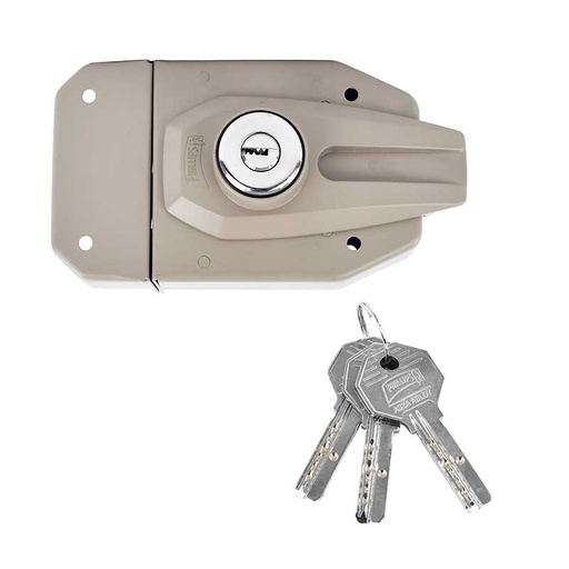 [CERR4686] Cerradura de sobreponer AS-3000-IF acabado beige derecha/izquierda