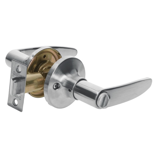 [43653] Cerradura para baño de manija acabado cromo mate