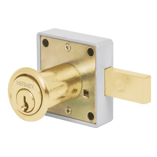 [43567] Cerradura para mueble 25 acabado latón